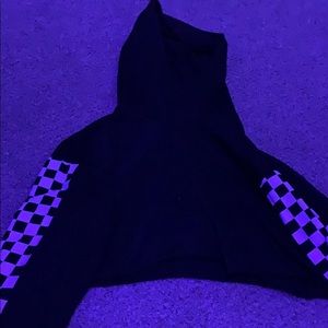 Black cropped hoodie